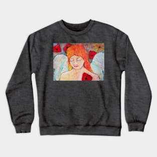 Aurora, Angel image part of an Angel oracle card deck - Renate van Nijen Crewneck Sweatshirt